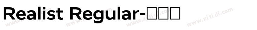 Realist Regular字体转换